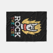 De test leraar score testen examen testdag fleece deken (Voorkant (Horizontaal))