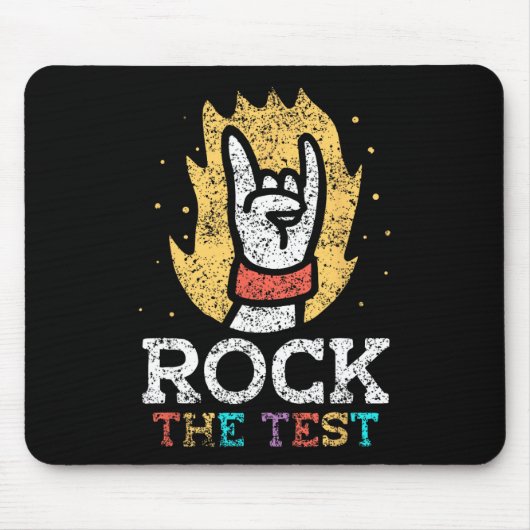 De test leraar score testen examen testdag muismat (Voorkant)