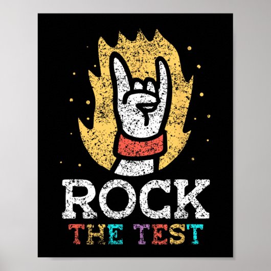 De test leraar score testen examen testdag poster (Voorkant)