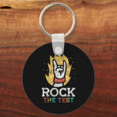 De test leraar score testen examen testdag sleutelhanger (Voorkant)