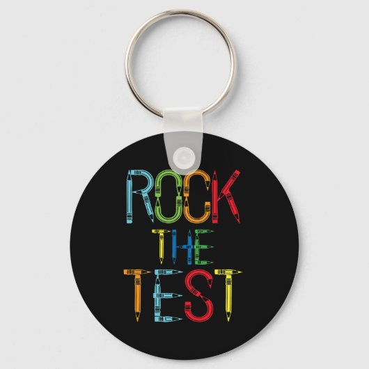 De Test Leraar Test Dag Grappige Testdag Leraar Sleutelhanger (Voorkant)