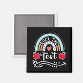 De Test Leraar Test Dag Testen Dag Grappige Leraar Magneet (Voorkant / Achterkant)