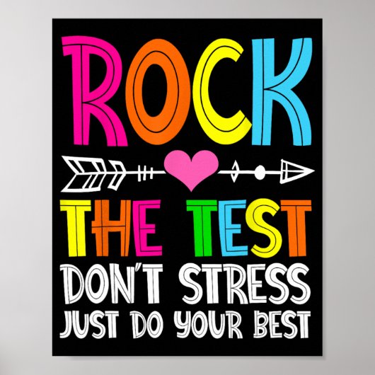 De Test Leraar Test Dag Testen Dag Grappige Leraar Poster (Voorkant)
