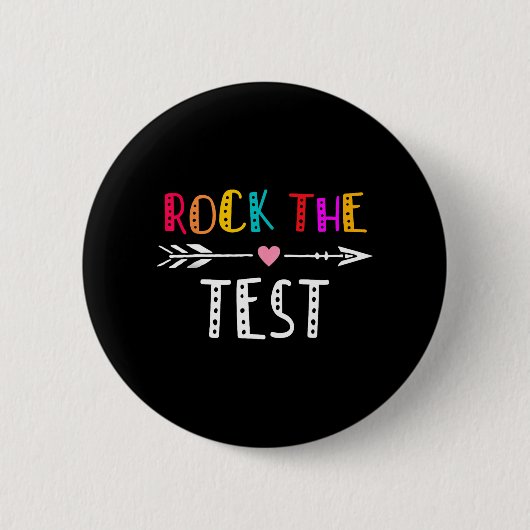 De Test Leraar Test Dag Testen Dag Grappige Leraar Ronde Button 5,7 Cm (Voorkant)