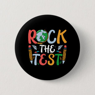De Test Leraar Test Dag Testen Dag Grappige Leraar Ronde Button 5,7 Cm