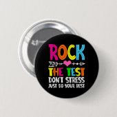 De Test Leraar Test Dag Testen Dag Grappige Leraar Ronde Button 5,7 Cm (Voorkant /achterkant)