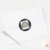 De test leraar testdag testdag regenboog leraar ronde sticker (Envelop)