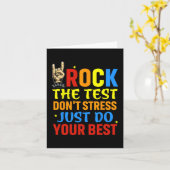 De test niet stress doe gewoon je beste grappige t kaart (Gele Bloem)