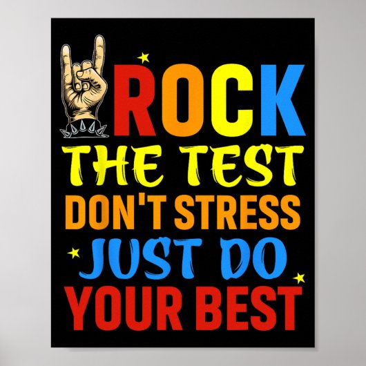De test niet stress doe gewoon je beste grappige t poster (Voorkant)