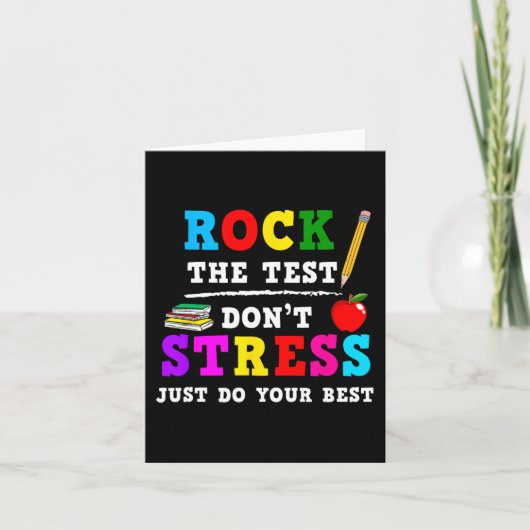 De test niet stresstestdag leraar student kaart (Voorkant)