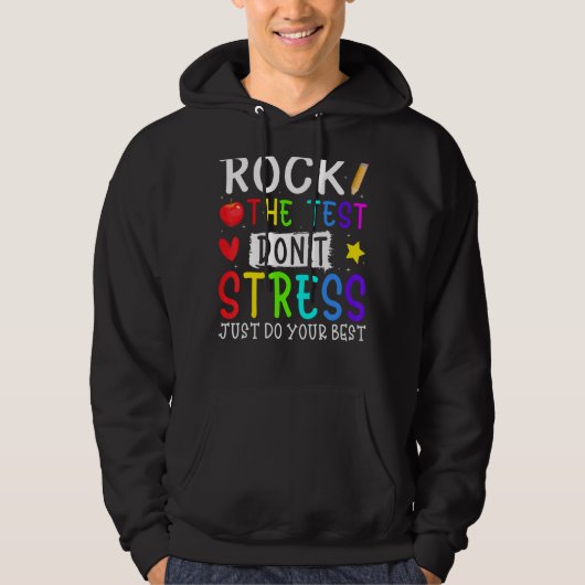 De test steekt geen testdag T uit Hoodie (Voorkant)
