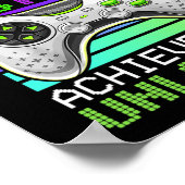 De Test Teacher Day Gaming Gamer Test Day Ontgrend Poster (Hoek)