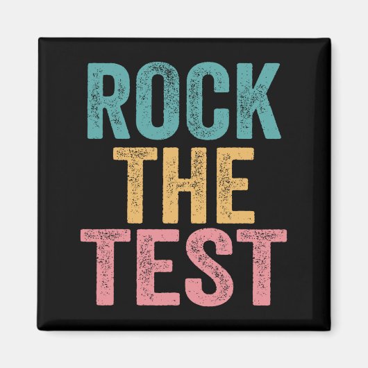 De test Test Dag Grappig Testen Dag Leraar Magneet (Voorkant)