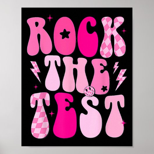De test Test Dag Grappig Testen Dag Leraar Poster (Voorkant)