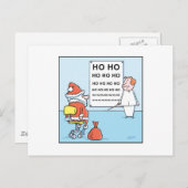 De Test van het Oog van Santas van de Cartoons van Feestdagenkaart (Voorkant / Achterkant)