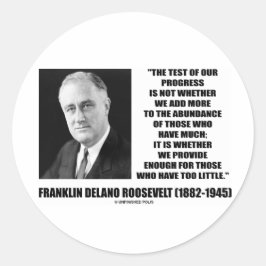 De test van onze vooruitgang voegt genoeg te weini ronde sticker