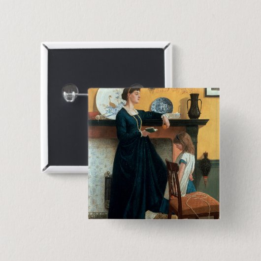 De test vierkante button 5,1 cm (Voorkant /achterkant)