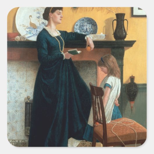 De test vierkante sticker (Voorkant)