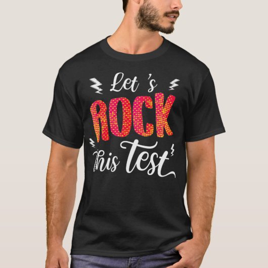 De testdag is de testdag van de leraar. t-shirt (Voorkant)