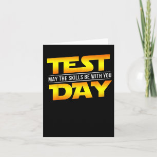 De testdag kan bij uw lerarencadeau zijn. kaart