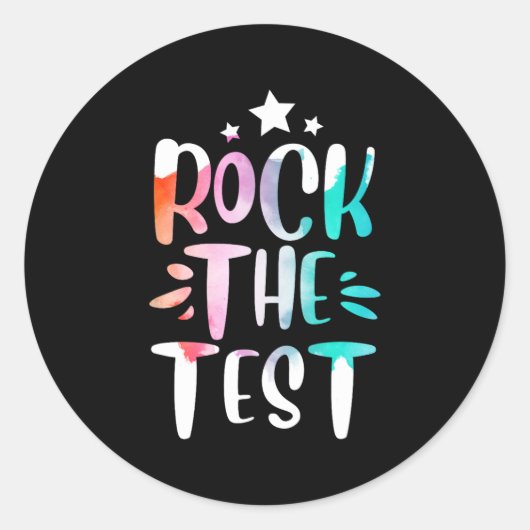 De testdag Motivatie leraar student Ronde Sticker (Voorkant)