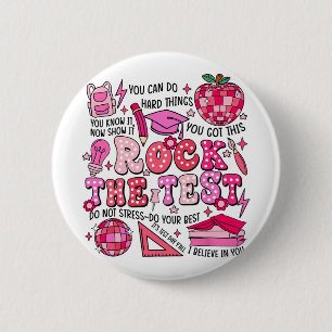 De testdag niet stress doe je beste thee ronde button 5,7 cm