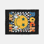 De testdag Retro Groovy leraar student Fleece Deken (Voorkant (Horizontaal))