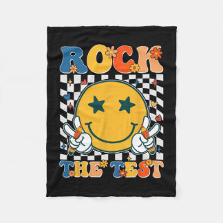 De testdag Retro Groovy leraar student Fleece Deken