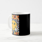 De testdag Retro Groovy leraar student Koffiemok (Voorkant links)