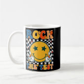 De testdag Retro Groovy leraar student Koffiemok (Links)