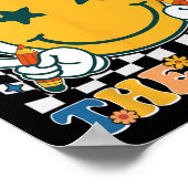 De testdag Retro Groovy leraar student Poster (Hoek)