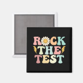 De testdag Retro Groovy Teacher Test Day Magneet (Voorkant / Achterkant)