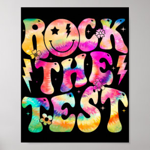 De testdag Retro Hippie Motivatie Thee Poster