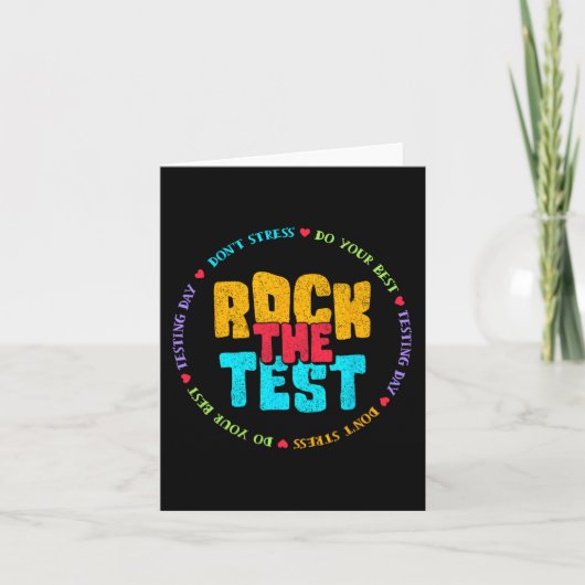 De testdag Retro Motivatie Teacher St Kaart (Voorkant)