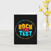 De testdag Retro Motivatie Teacher St Kaart (Gele Bloem)