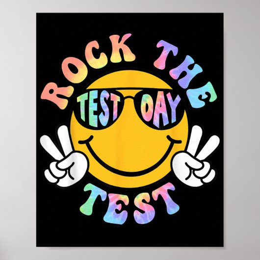 De testdag Retro Motivatie Teacher St Poster (Voorkant)