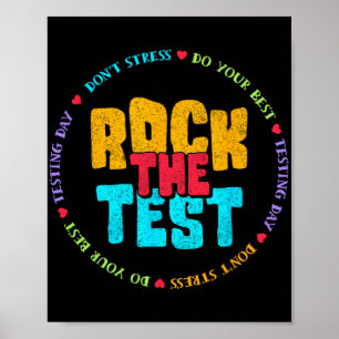 De testdag Retro Motivatie Teacher St Poster