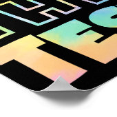 De testdag Retro Motivatie Teacher St Poster (Hoek)