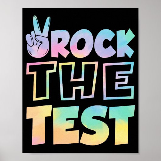 De testdag Retro Motivatie Teacher St Poster (Voorkant)