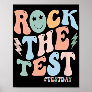 De testdag Retro Motivatie Teacher St Poster