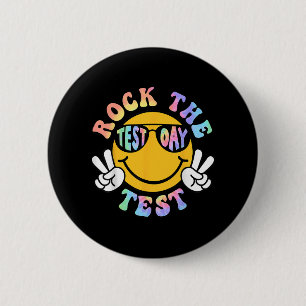 De testdag Retro Motivatie Teacher St Ronde Button 5,7 Cm