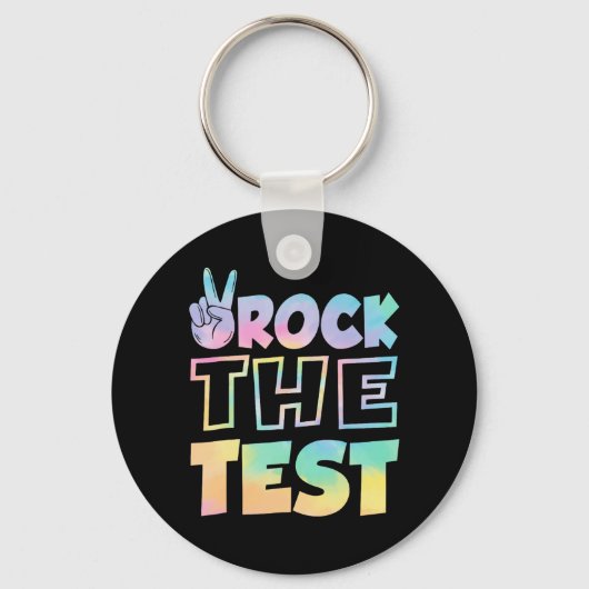 De testdag Retro Motivatie Teacher St Sleutelhanger (Voorkant)