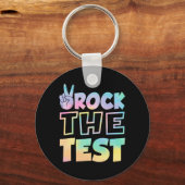 De testdag Retro Motivatie Teacher St Sleutelhanger (Voorkant)