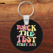 De testdag Retro Motivatie Teacher St Sleutelhanger (Voorkant)