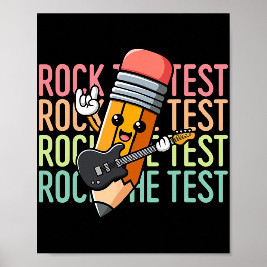De testdag Teacher Testing Day Motivatie Funn Poster (Voorkant)