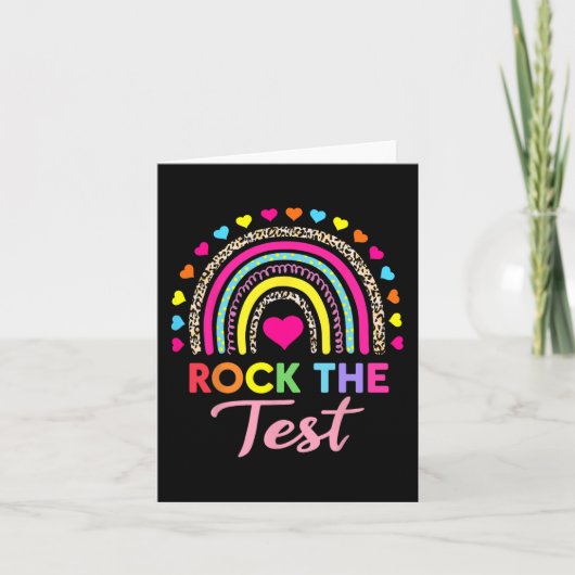 De testdag Teacher Testing Day Rainbow Leop Kaart (Voorkant)