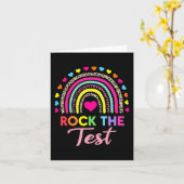 De testdag Teacher Testing Day Rainbow Leop Kaart (Gele Bloem)