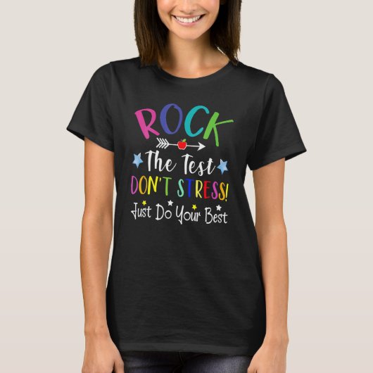 De testdag voor de kleuterschool wordt de testdag t-shirt (Voorkant)