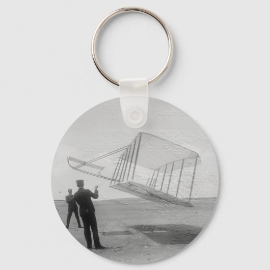 De testvlucht van de Wright Brothers Sleutelhanger (Voorkant)
