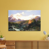 De Teton Range van Thomas Moran Canvas Afdruk (Insitu (Woonkamer))